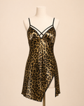 Nightlight 3743 Leopar Saten Mini Gecelik - Leopar katalog görseli
