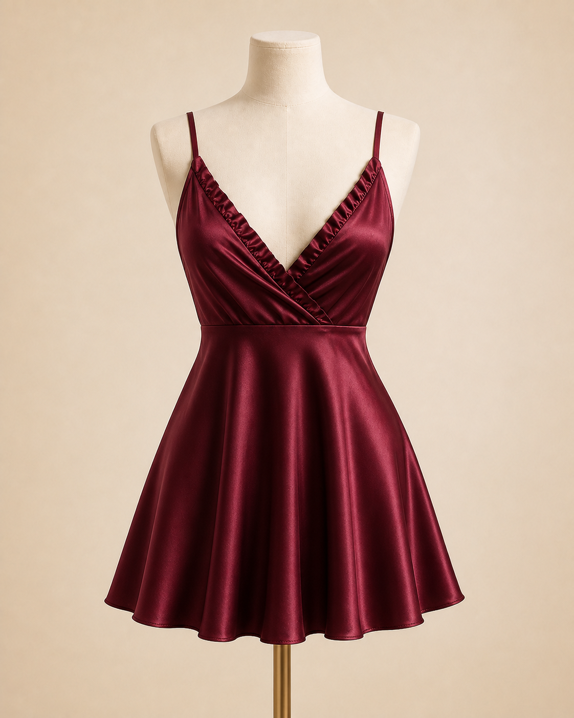 Nightlight 3784 Bordo Saten Babydoll - Bordo katalog görseli