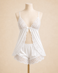 Nightlight 3799 Beyaz Dantelli Babydoll Takım - Beyaz katalog görseli